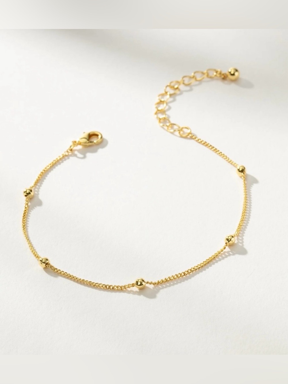 NEW Uncommon James Everyday Bracelet or Anklet Gold Chain Beads Dainty Jewelry